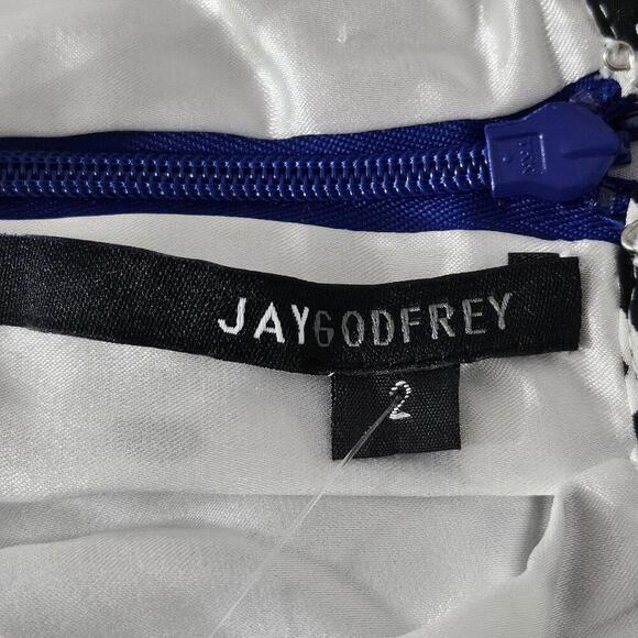 2/$50Jay Godfrey Black & White Silk Leopard Henley Dress Size 2 | Chic & Stylish - Picture 3 of 6